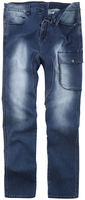R.E.D. by EMP - Baggy jeans met heavy wash - Jeans - Mannen - blauw
