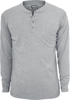 R.E.D. by EMP - Basic Henley - Shirt met lange mouwen - Mannen - grijs gemêleerd