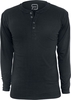 R.E.D. by EMP - Basic Henley - Shirt met lange mouwen - Mannen - zwart