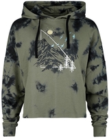 R.E.D. by EMP - Batik Hoodie With Large Print - Trui met capuchon - Vrouwen - groen