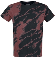 R.E.D. by EMP - Batik T-Shirt - T-shirt - Mannen - zwart bordeaux