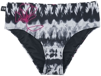R.E.D. by EMP - Bikinihose mit Print und Batikmuster - Bikini Slip - Vrouwen - zwart wit