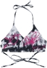 R.E.D. by EMP - Bkinioberteil mit Print und Batikmuster - Bikini Top - Vrouwen - zwart wit