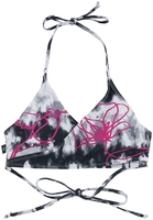 R.E.D. by EMP - Bkinioberteil mit Print und Batikmuster - Bikini Top - Vrouwen - zwart wit