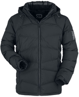 R.E.D. by EMP - Black Puffer Jacket with Removable Hood - Winterjas - Mannen - zwart