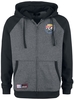 R.E.D. by EMP - Black/Grey Hooded Jacket with Back Print - Vest met capuchon - Mannen - zwart grijs