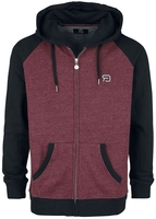 R.E.D. by EMP - Black/red hooded jacket - Vest met capuchon - Mannen - zwart rood