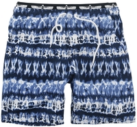 R.E.D. by EMP - Blau/weiße Badeshorts im Batik Look - Zwembroek - Mannen - donkerblauw wit