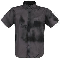 R.E.D. by EMP - Blouse met korte mouwen en airbrush print - Shirt met korte mouwen - Mannen - grijs