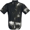 R.E.D. by EMP - Blouse met korte mouwen en airbrush print - Shirt met korte mouwen - Mannen - zwart