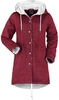 R.E.D. by EMP - Coat with fleece lining - Lange jassen - Vrouwen - bordeaux wit