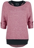 R.E.D. by EMP - Cuddly Loose - Shirt met lange mouwen - Vrouwen - bordeaux zwart