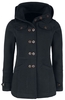 R.E.D. by EMP - Cushy Coat - Vest met capuchon - Vrouwen - zwart
