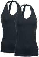 R.E.D. by EMP - Doppelpack Neckholder-Tops - Halternecks - Vrouwen - zwart