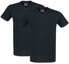 R.E.D. by EMP - Doppelpack T-Shirts mit V-Ausschnitt - T-shirt - Mannen - zwart