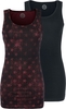 R.E.D. by EMP - Doppelpack Tops - Top - Vrouwen - zwart bordeaux