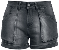 R.E.D. by EMP - Dunkle Shorts mit Waschung - Korte broek - Vrouwen - zwart