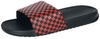 R.E.D. by EMP - EMP slippers met rood/zwart schaakbordpatroon - Sandaal - Unisex - zwart rood