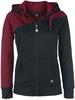 R.E.D. by EMP - Freaking Out Loud - Vest met capuchon - Vrouwen - bordeaux zwart