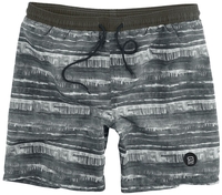 R.E.D. by EMP - Gemusterte Badeshorts - Zwembroek - Mannen - olijf