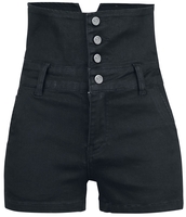 R.E.D. by EMP - High Waist Denim Hot Pant - Hot Pants - Vrouwen - zwart