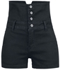 R.E.D. by EMP - High Waist Denim Hot Pant - Hot Pants - Vrouwen - zwart
