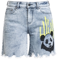 R.E.D. by EMP - Korte broek met panda print - Korte broek - Vrouwen - lichtblauw