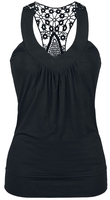 R.E.D. by EMP - Laced Racerback - Top - Vrouwen - zwart