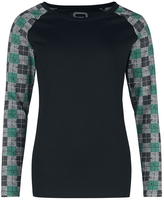 R.E.D. by EMP - Long Raglan Road - Shirt met lange mouwen - Vrouwen - zwart