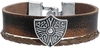 R.E.D. by EMP - Shield - Kunstlederen armband - Mannen - bruin