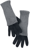 R.E.D. by EMP - Strickhandschuhe mit Umschlag und Daumenloch - Handschoenen - Vrouwen - zwart grijs