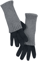 R.E.D. by EMP - Strickhandschuhe mit Umschlag und Daumenloch - Handschoenen - Vrouwen - zwart grijs