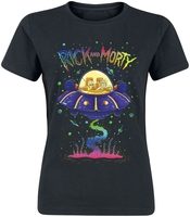 Rick And Morty - Space Cruiser - T-shirt - Vrouwen - zwart
