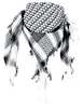 Rock Daddy - Palästinenserschal - Sjaal - Unisex - wit zwart