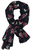 Rock Daddy - Rockabella Cherrys Tuch - Doek - Vrouwen - zwart groen rood