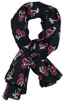 Rock Daddy - Rockabella Cherrys Tuch - Doek - Vrouwen - zwart groen rood