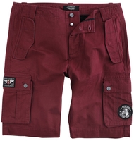 Rock Rebel by EMP - Army Shorts mit Patches - Korte broek - Mannen - bordeaux