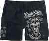 Rock Rebel by EMP - Badeshorts mit Totenkopf Print - Zwembroek - Mannen - zwart