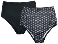 Rock Rebel by EMP - Black High-Waist Panties with Skull and Heart Design - Panty - Vrouwen - zwart