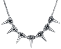 Rock Rebel by EMP - Black Stone Spikes - Halsketting - Vrouwen - zilverkleurig