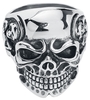 Rock Rebel by EMP - Evil Skull - Lederen armband - Mannen - zilverkleurig