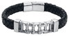 Rock Rebel by EMP - Heavy Chain - Lederen armband - Mannen - zwart zilverkleurig