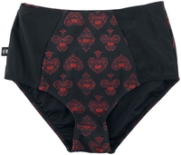 Rock Rebel by EMP - High-Waist Bikinihose mit Print - Bikini Slip - Vrouwen - zwart