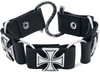 Rock Rebel by EMP - Iron Crosses - Kunstlederen armband - Mannen - zwart