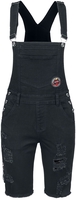 Rock Rebel by EMP - Jeans Latzhose - Korte broek - Vrouwen - zwart