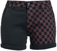 Rock Rebel by EMP - Korte broek in zwart/ruitmotief - Korte broek - Vrouwen - zwart