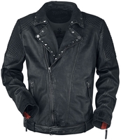 Rock Rebel by EMP - On The Road Again - Lederen jas - Mannen - zwart rood