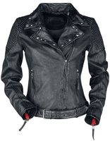 Rock Rebel by EMP - On The Road Again - Lederen jas - Vrouwen - zwart rood