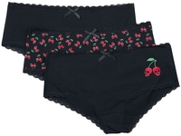 Rock Rebel by EMP - Panty-Set mit Skull Cherries - Pantyset - Vrouwen - zwart