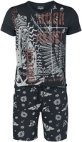 Rock Rebel by EMP - Pyjama mit Rock Rebel Frontprint - Pyjama - Mannen - zwart